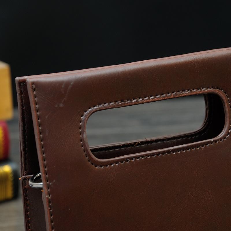 Мужские сумки через плечо на одно плечо в корейском стиле в стиле ретро, для бизнеса и отдыха, с автомобильной строчкой, водонепроницаемая сумка на молнии