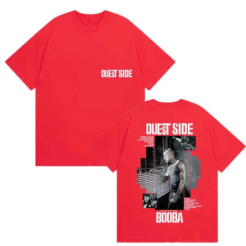 Rapper Booba Ouest Side Tour 2025 Graphic T Shirt Unisexs Hip Hop Retro Style Short Sleeve Tshirts 100 Cotton Tshirt Streetwear