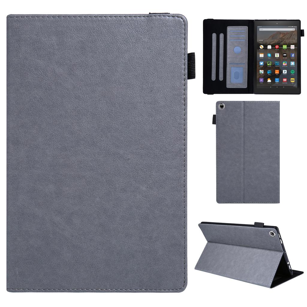 Для Amazon Fire HD 10 (2015)/(2019)/(2017) Чехол-книжка из кожи для планшета с отделениями для карт, противоударный