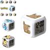 Colorful Led Pikachu Thermometer Alarm Clock For Kids' Room