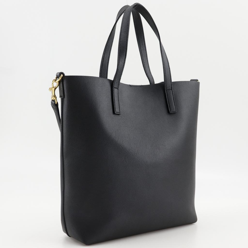 SAINT LAURENT Toy Shopping Tote Bag Handbag 600307 2WAYShoulder black Calfskin Women Used