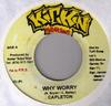 7inch Record CAPLETON - Why Worry NONE Kickin Producti 2003 Jamaica Reggae, Ska & Dub Used