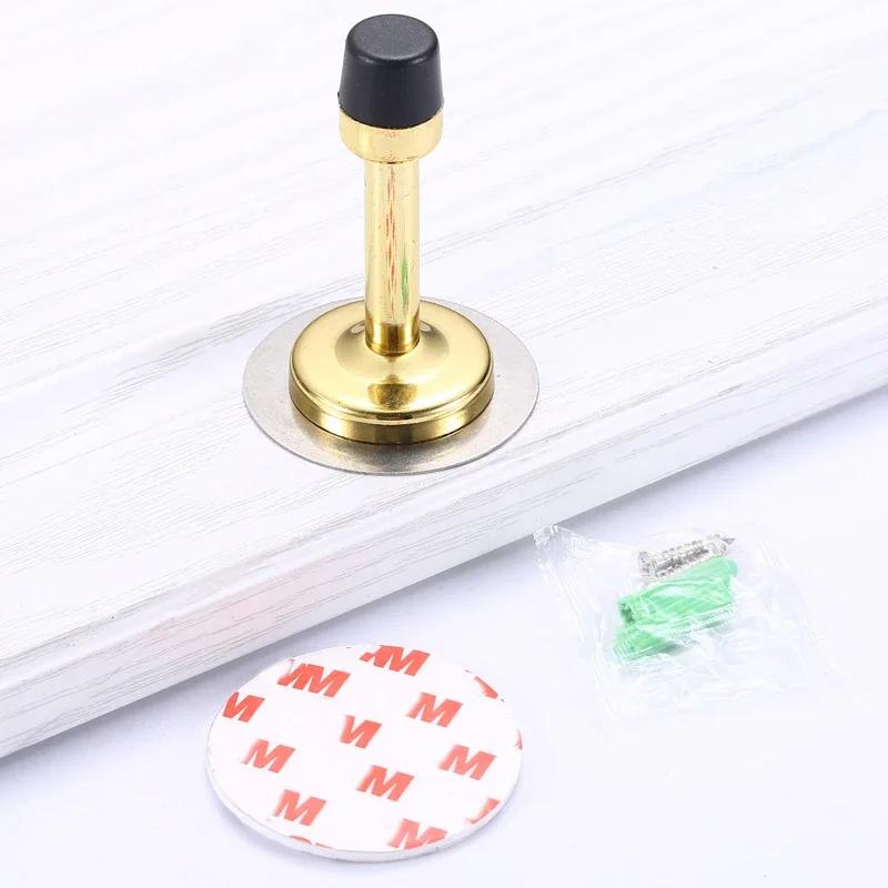 Дверные упоры из нержавеющей стали ZEXEF, настенный дверной упор, резиновый держатель, напольный крепеж с винтами, фурнитура для дома и спальни