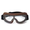 Motorcycle Glasses Windproof Motorcycle Helmet Glasses Sunglasses Retro Universal Folding Leather Retro Motorcycle Accessories