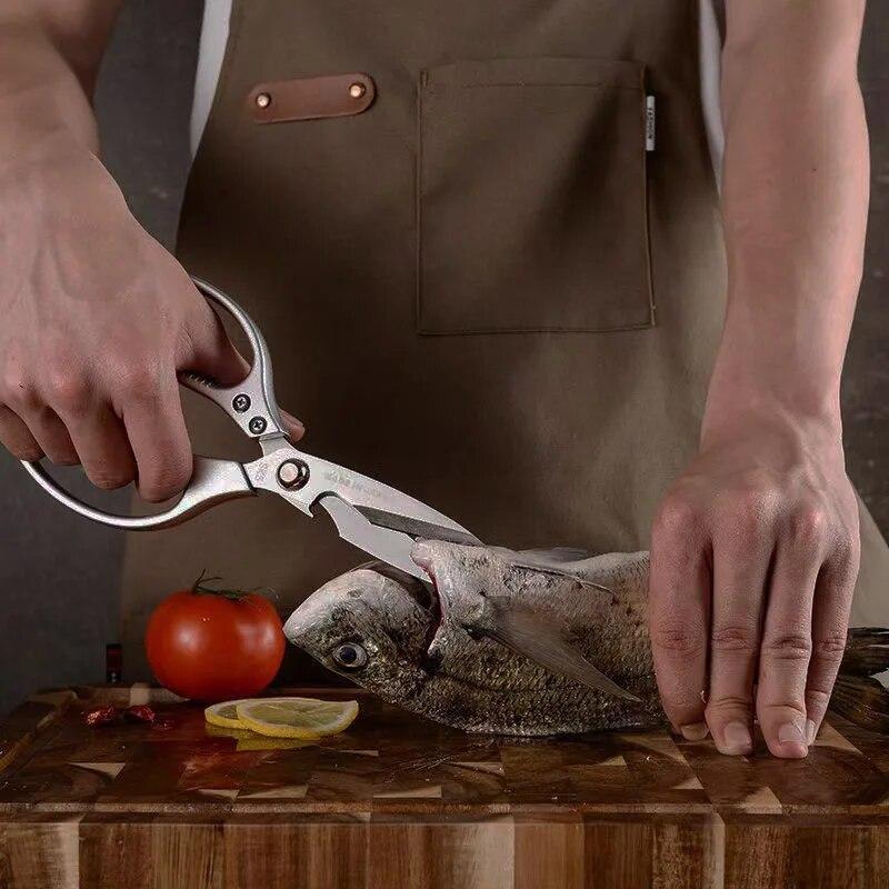 Кухонные ножницы из нержавеющей стали для резки куриных костей мяса рыбы Профессиональные ножницы Кухонные принадлежности