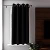 100% Blackout Eyelet Curtain 135x180 Cm ECLIPSE Black, by Soleil d'Ocre