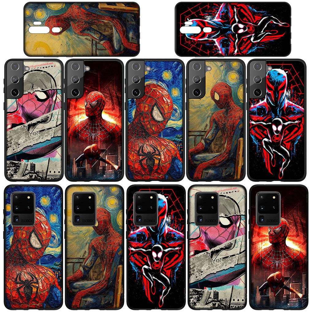 Для Samsung Galaxy S25 S24 S23 iPhone 17 16 15 Xiaomi Redmi Note 14 13 12 11 Plus Pro Max XR A37 Чехол Мультяшный Человек-паук Spiderman OPPO Huawei Обложка