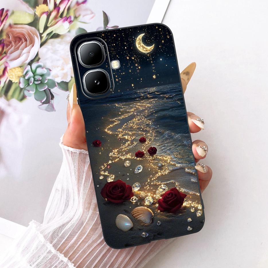 For Infinix Smart 20 Case X6840 X6840B Luxury Bow Flowers Painted Cover Soft Silicone Case For Infinix Smart 20 Smart20 4G Shell