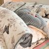 Thickened Milk Fleece Bed Cover Four-Piece Warm Bean Fleece Quilt Cover Coral Fleece Bedding Fleece
