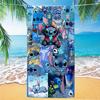 Western Anime Pattern Soft Thick Microfiber Large Towel For Children Beach Swimming