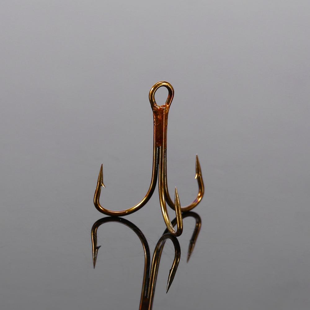 50PCS Strong Sharp Treble Hook Set High Carbon Steel Triple Fishing Hook  Trout Fishing