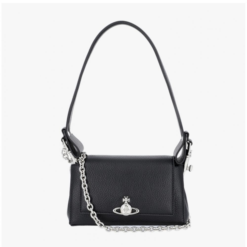 Vivienne Westwood Hazel Vegan Bio Green Grain Small Chain Shoulder Bag 4603000ww