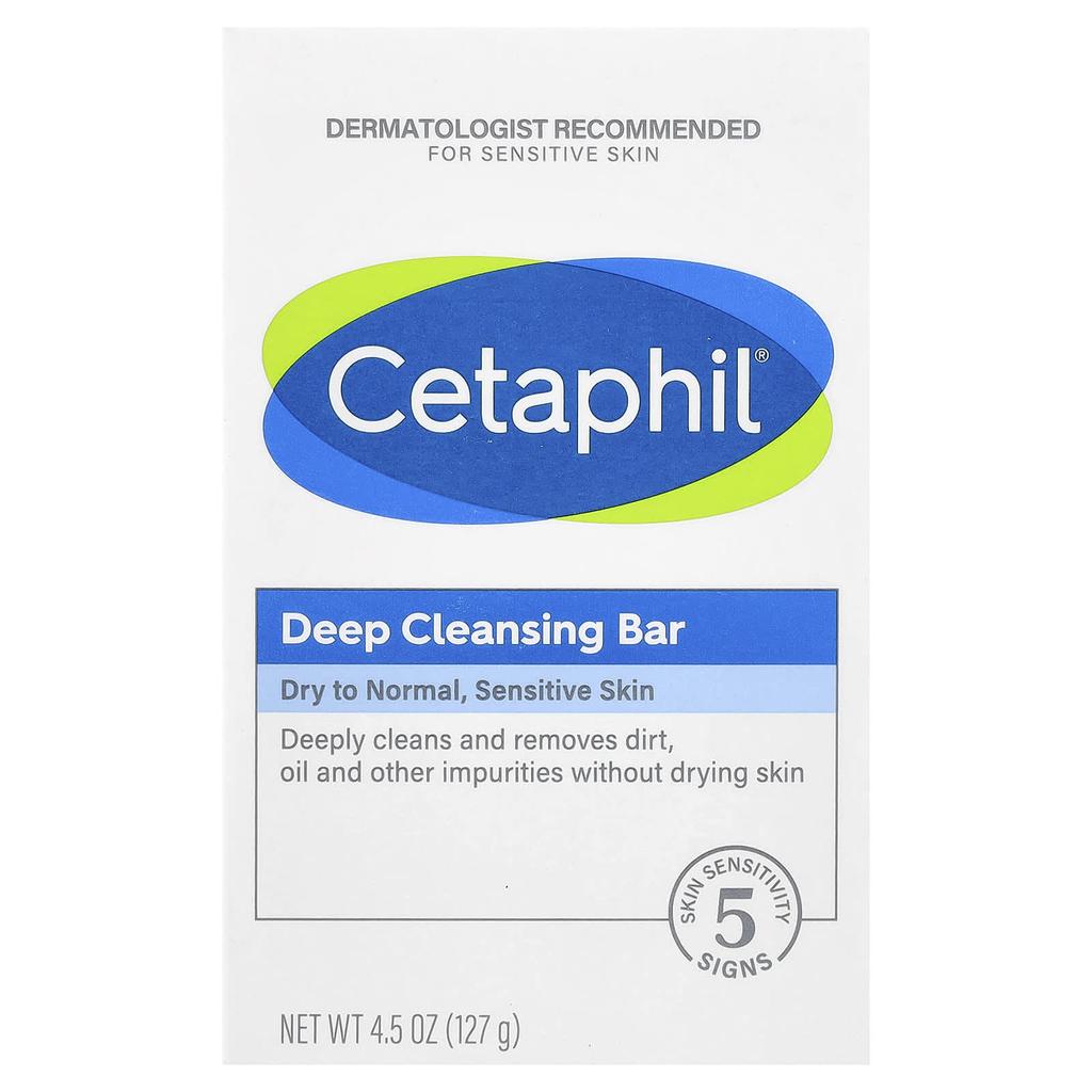 Cetaphil Deep Cleansing Bar, 4.5 Oz (127 G)