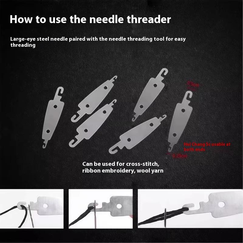 Набор швейных игл с большим ушком, 34 шт., ручные иглы для шитья одежды, квилтинга, вышивания, набор игл для легкого вдевания нити