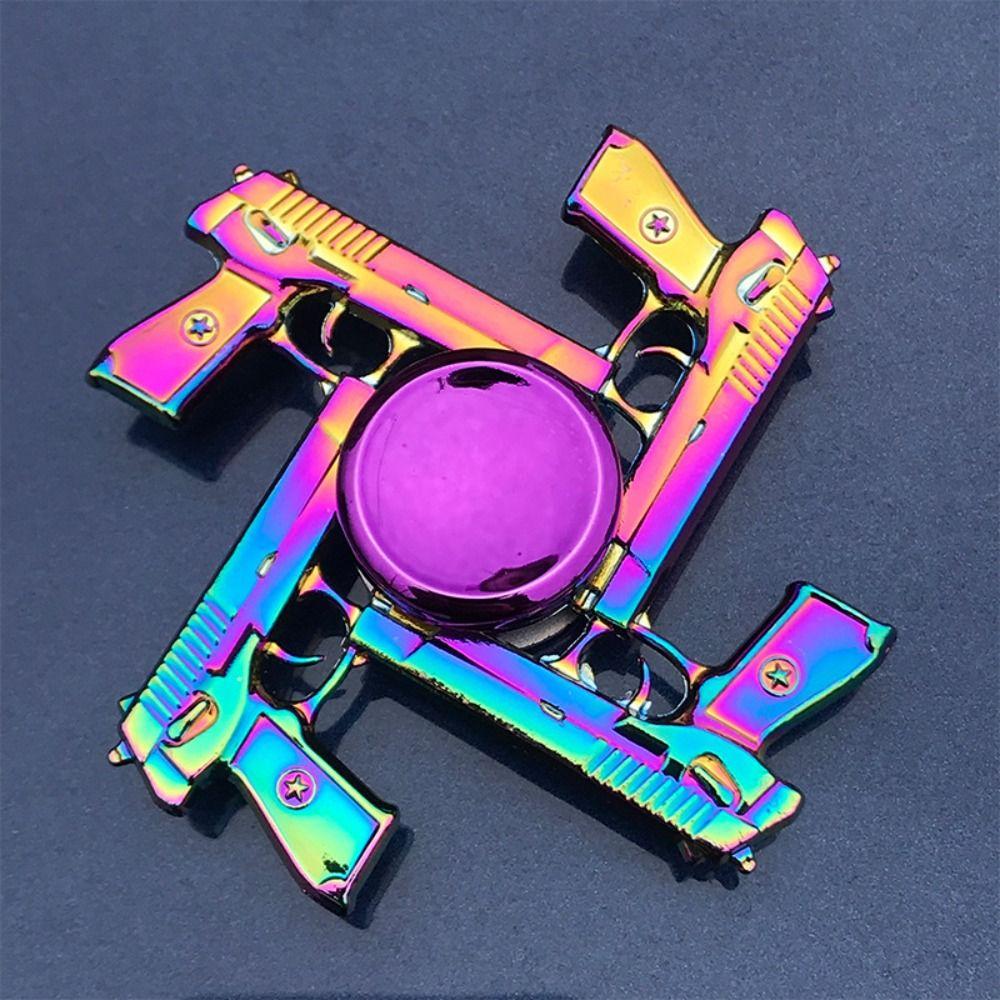 Малошумный металлический радужный пальчиковый спиннер из цинкового сплава с гироскопическим наконечником для рук, детские подарки