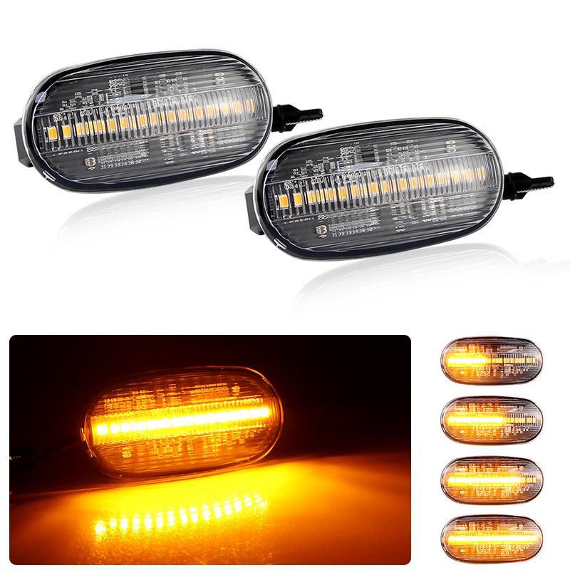 2PCS LED Turn Signal Lamps Side Marker Blinker Lights For Mitsubishi Triton/L200 2005-2015 Pajero Montero Sport Nativa 2008-2016Turn Signal 2