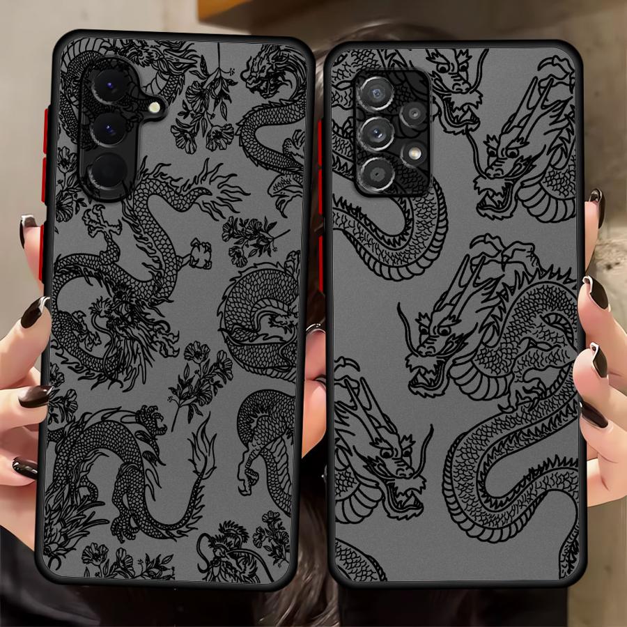 Чехол для Samsung Galaxy A17 A52 A14 A23 A73 A33 A34 A36 A53 A16 A15 A54 A52S A72 A35 A56 A55 Чехол для телефона Китайский дракон