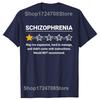 Schizophrenia One Star Rating Funny Awareness T-shirts Men Women's Fashion Casual Tshirt 100% Cotton Loose Oversized T Shirt