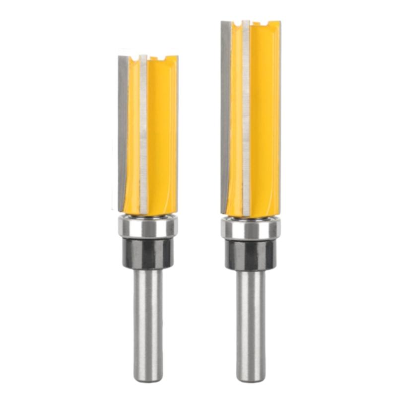 2 шт. Фреза с подшипником, хвостовик 8 мм, 4 зуба, фреза по дереву, подходит для гладкой точной резки в столярном деле