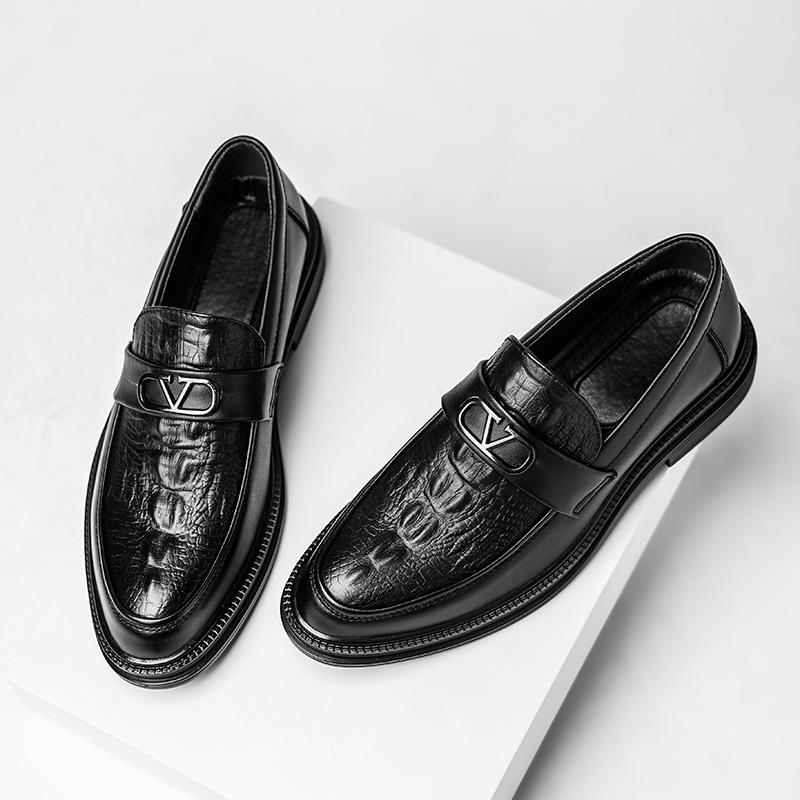 Мужские дышащие деловые формальные кожаные туфли модные мягкие повседневные туфли JZ-6603