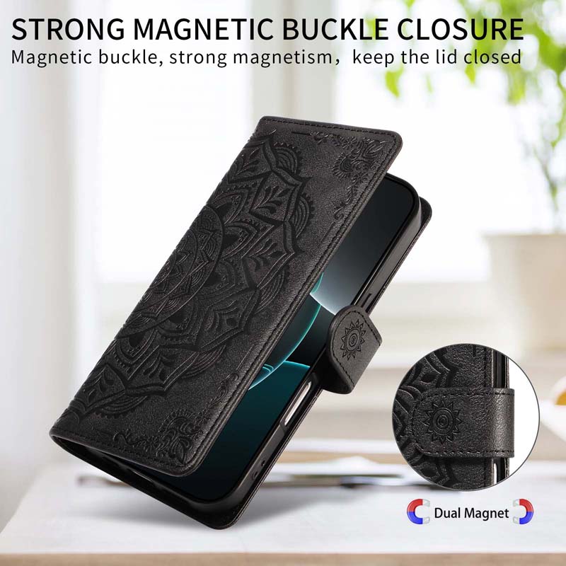 Кожаный чехол-книжка для Motorola Moto G56 G86 G57 G67 G77 G06 Power G15 G05 G35 G55 G75 G85 5G с рисунком Мандала Цветок