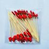 50Pcs Disposable Christmas Bamboo Sticks Creative Santa Claus Xmas Tree Decor Fruit Toothpicks for Cake Dessert Salad Party