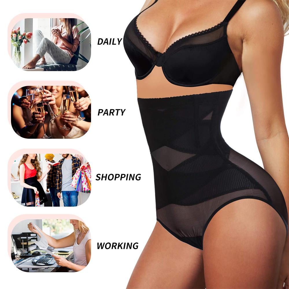 Женское корректирующее белье, тренажер для талии, формирователь тела, двойные трусики с контролем живота, бесшовное нижнее белье с высокой талией для похудения, корректирующие трусики, трусы с поясом