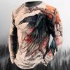 Модная футболка с 3D-принтом с рисунком орла для мужчин и женщин, повседневная футболка с длинным рукавом, свободные футболки Harajuku, топы, детская одежда