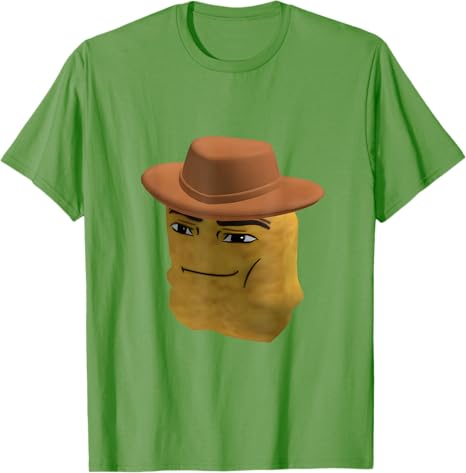 Chicken Nugget Cowboy Meme TShirt Cute Potato Y2k Design Graphic Outfit Short Sleeve Streetwear Clothes Novelty Gift Saying Tee