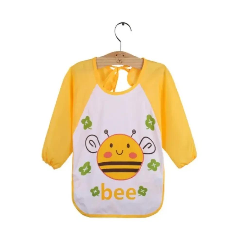 Детские фартуки, водонепроницаемые, с длинными рукавами, детский комбинезон для кормления, детский фартук для детей, нагрудник для еды, дети 1-3 лет