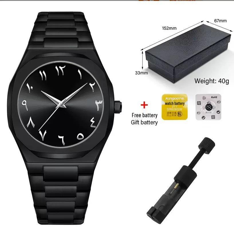 Мужские кварцевые часы высокого класса с арабскими цифрами – Элегантный деловой дизайн