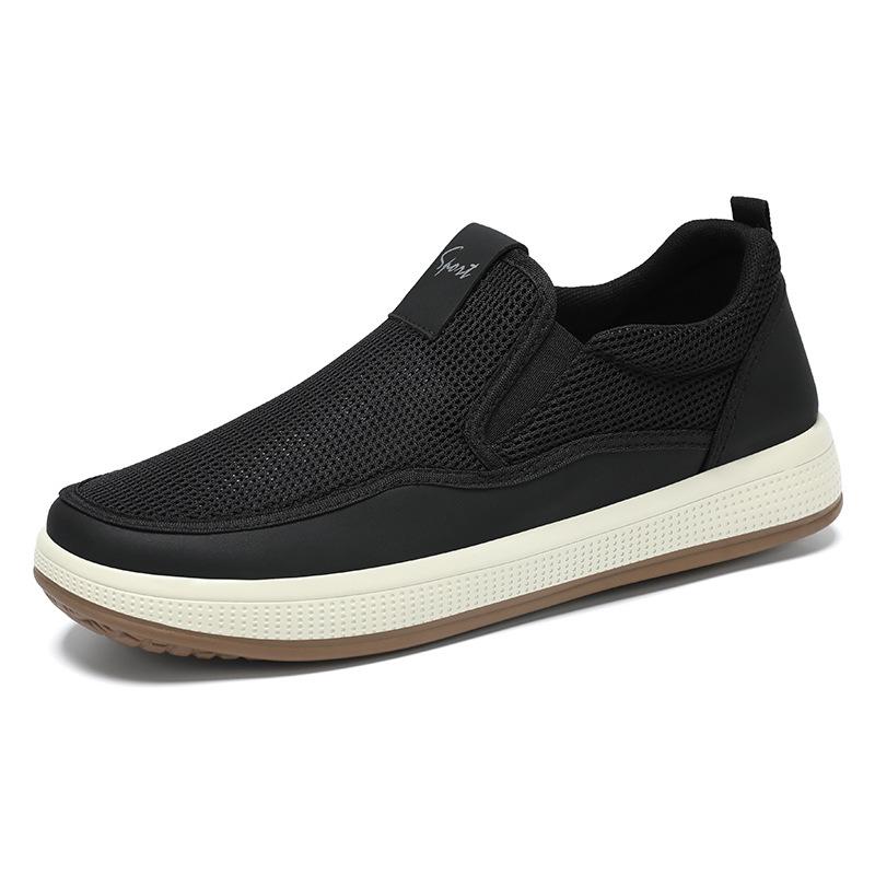 Мужская летняя обувь с низким верхом, сетчатые туфли, новые повседневные туфли с мягкой подошвой, старые пекинские тканевые туфли, универсальные мужские удобные туфли для сёрфинга