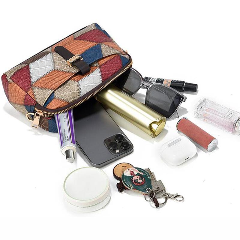 New Crossbody Small Messenger Bag Simple and Advanced Fashion Ladies Shoulder Handbag Women's Patchwork High Capacity Purse MIT