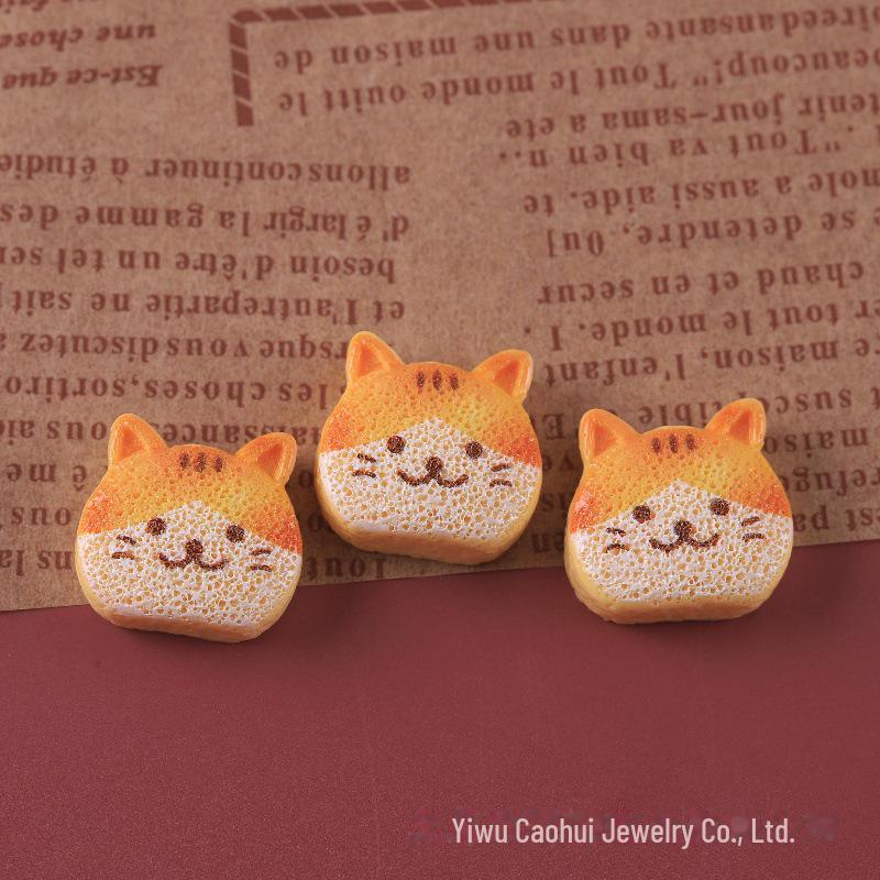 Имитация еды: Аксессуары из смолы для украшений в виде хлеба, торта, котенка, медведя, тоста и пончика