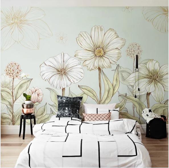 American Country Floral Wallpaper Bedroom Modern Wall Murals Living Room 3d Wall Papers Home Decor