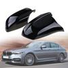 2Pcs Rear View Mirror Covers Replacement Side Mirror Shells for BMW 5-Series F10 Sedan 2010 2011 2012 2013 Pre-LCI