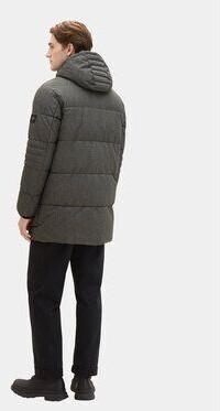 Серая структурированная зимняя куртка Tom Tailor Technical Winterparka