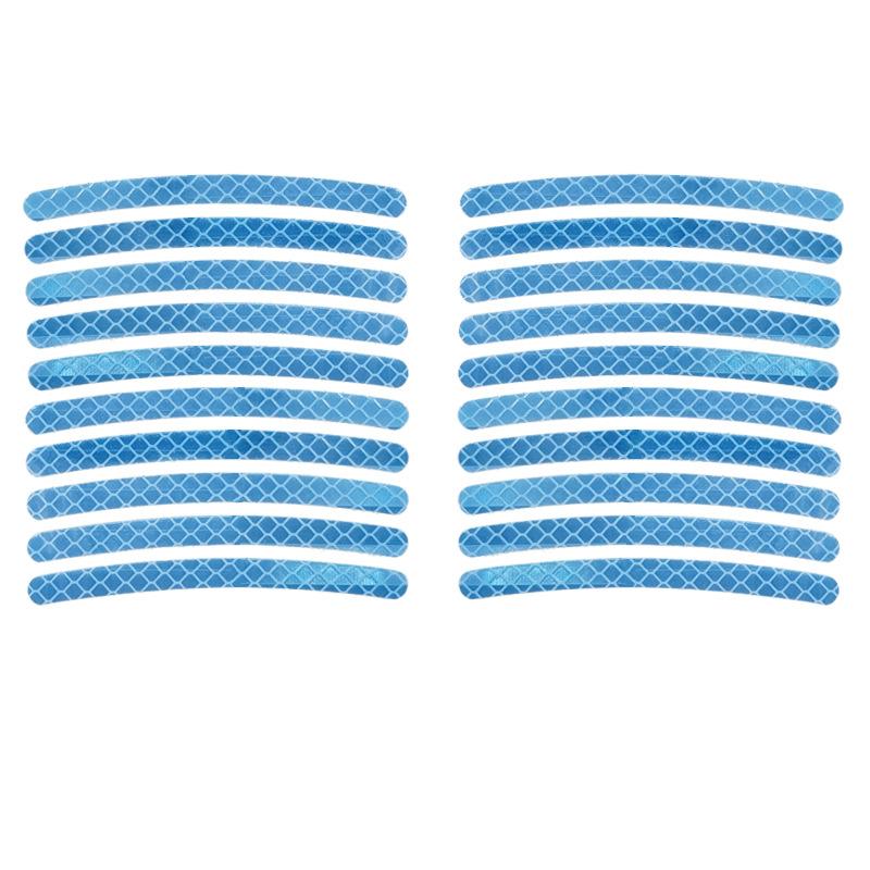 Наклейки на ступицу колеса автомобиля, светоотражающие украшения для ночного освещения, наклейки на обод колеса и шины мотоцикла, электромобиля, 20 шт.