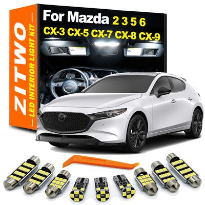 ZITWO Комплект светодиодных ламп для салона для Mazda 2 3 5 6 CX-3 CX-5 CX-7 CX-8 CX-9 CX3 CX5 CX7 CX8 CX9 1996- 2017 2018 2019 2020 2021