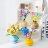 Building Block 3D DIY Eternal Sunflower Bouquet Romantic Rose Plant Potted Decoration Bricks Valentine's Day Girls Friends Gifts
