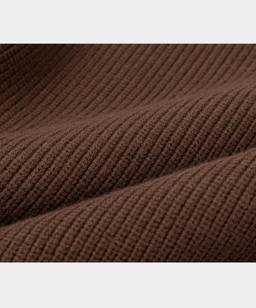 LETTERCOMO Essential V-Neck Cardigan Knit Brown