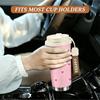 Cute Pink Heart Pattern Stainless Steel Insulated Coffee Tumbler Vacuum Thermal Cup Leakproof Travel Mug for Daily Use Gifts