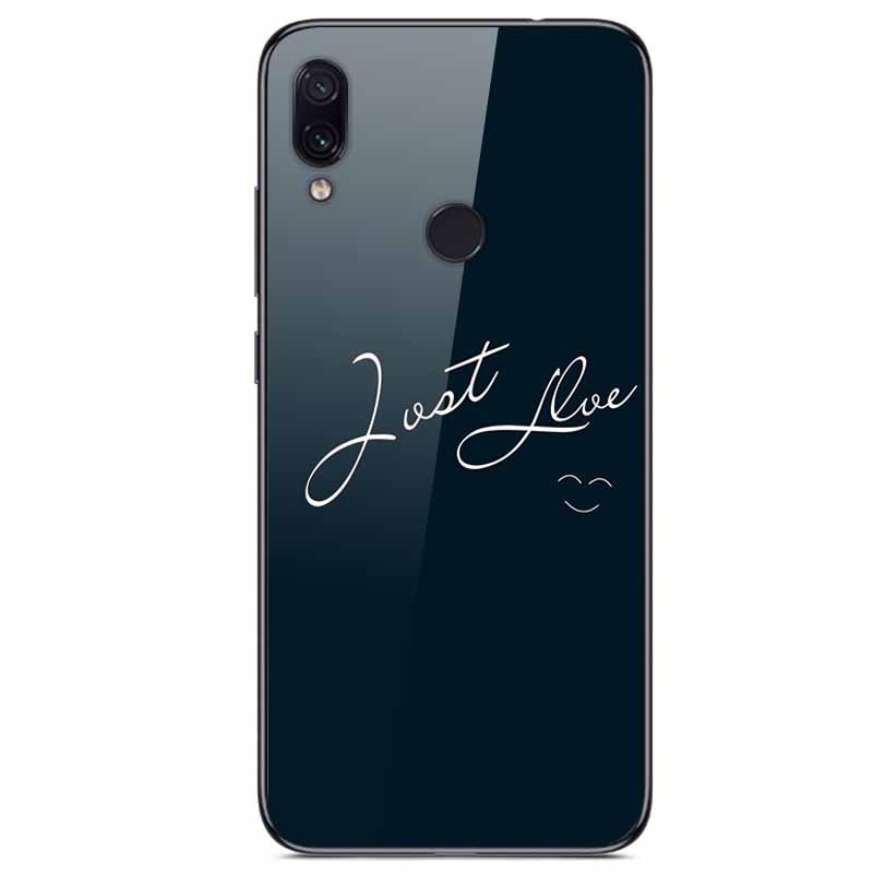 For Redmi Note 7 Cases Note7 Pro Tempered Glass Hard Back Cover For Xiaomi Redmi 7 Pro Phone Case Protective Funda Bumper Note 7