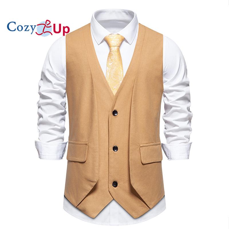 Уютный мужской формальный модный жилет, многослойный жилет, деловой костюм, жилеты для свадьбы