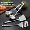 5pcs Stainless Steel Kitchenware Set Soup Ladle Leaky Spoon Spatula Kitchen Tool