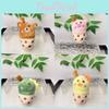 Cartoon Dinosaur Milk Tea Cup Plush Toy Keychain With Cozy Pp Cotton For Gift Giving