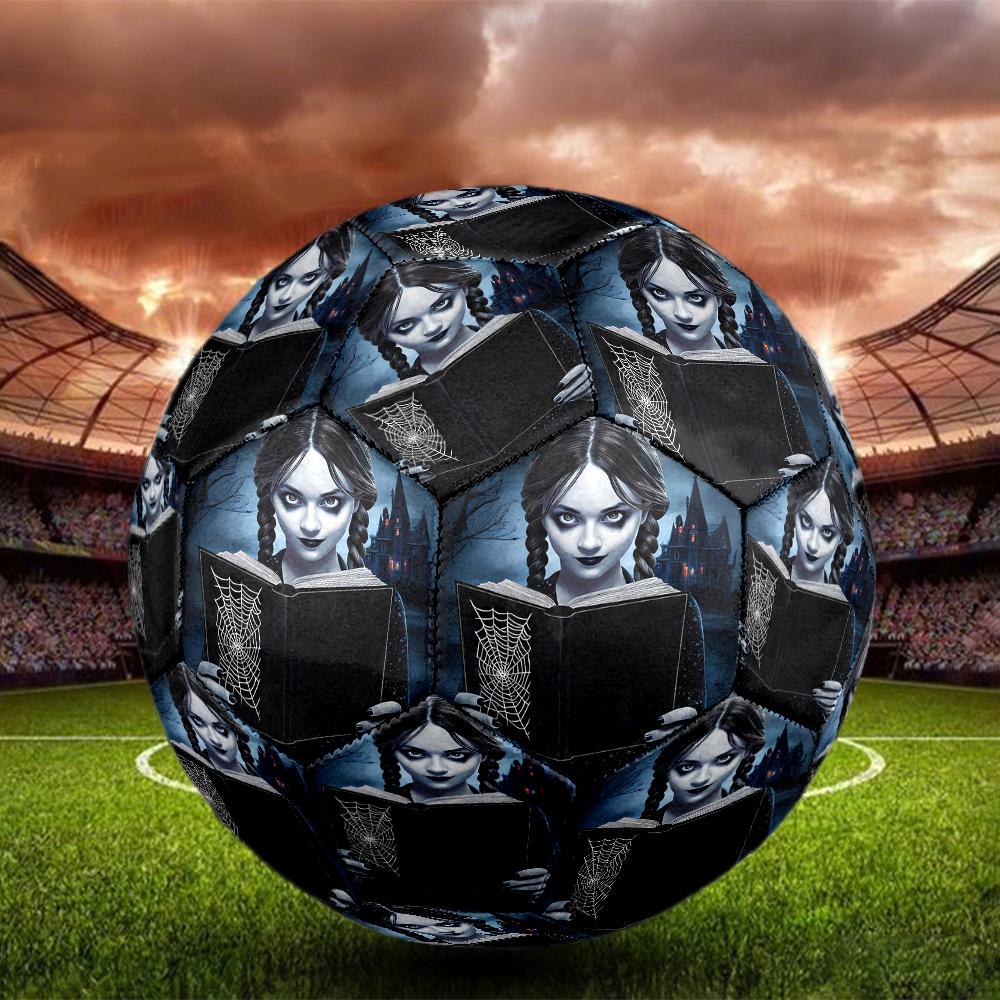 Wednesday Theme Size 5 Soccer Ball, Suitable for Both Indoor and Outdoor Matches, a Gift Suitable for Everyone.