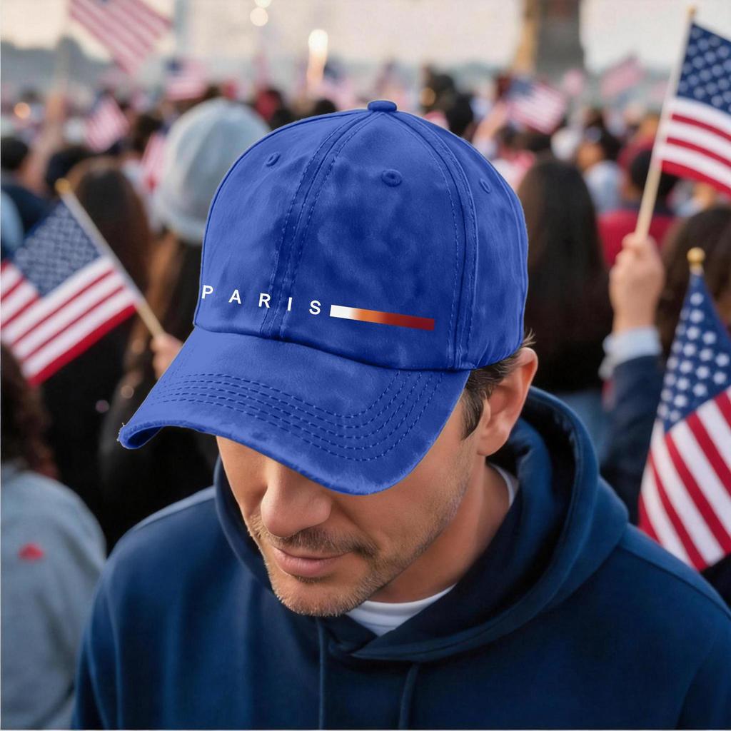 Men's and women's distressed washed casual baseball caps, trendy letter patterned hats