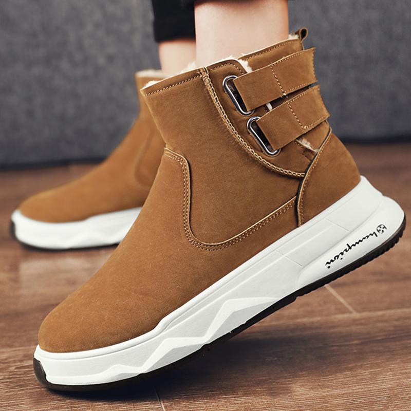 Мода 2024 Новые Ботинки Мужские Модные Рабочие Ботинки Мужские Теплые Меховые Ботинки Для Сноуборда Мужская Повседневная Обувь С Пряжкой Удобные Мужские Кроссовки Кроссовки Для Отдыха На Природе