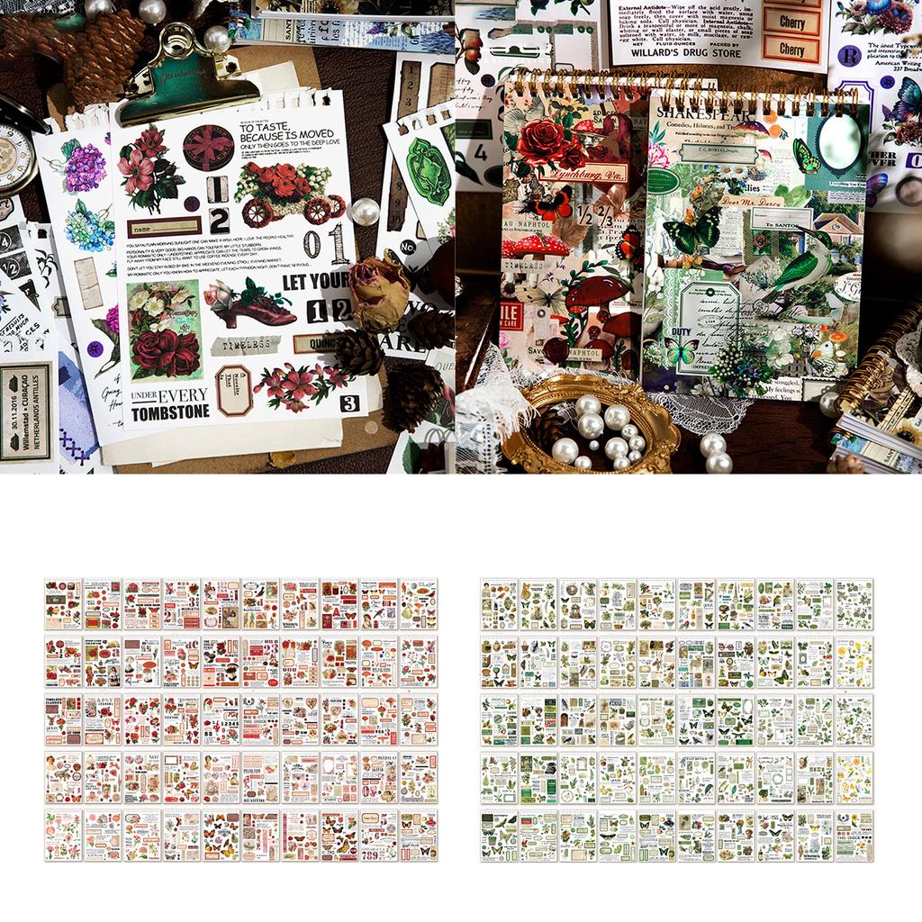Ретро-наклейки для скрапбукинга Декоративные наклейки для скрапбукинга Эстетические наклейки для скрапбукинга Дневник-планировщик Журнал